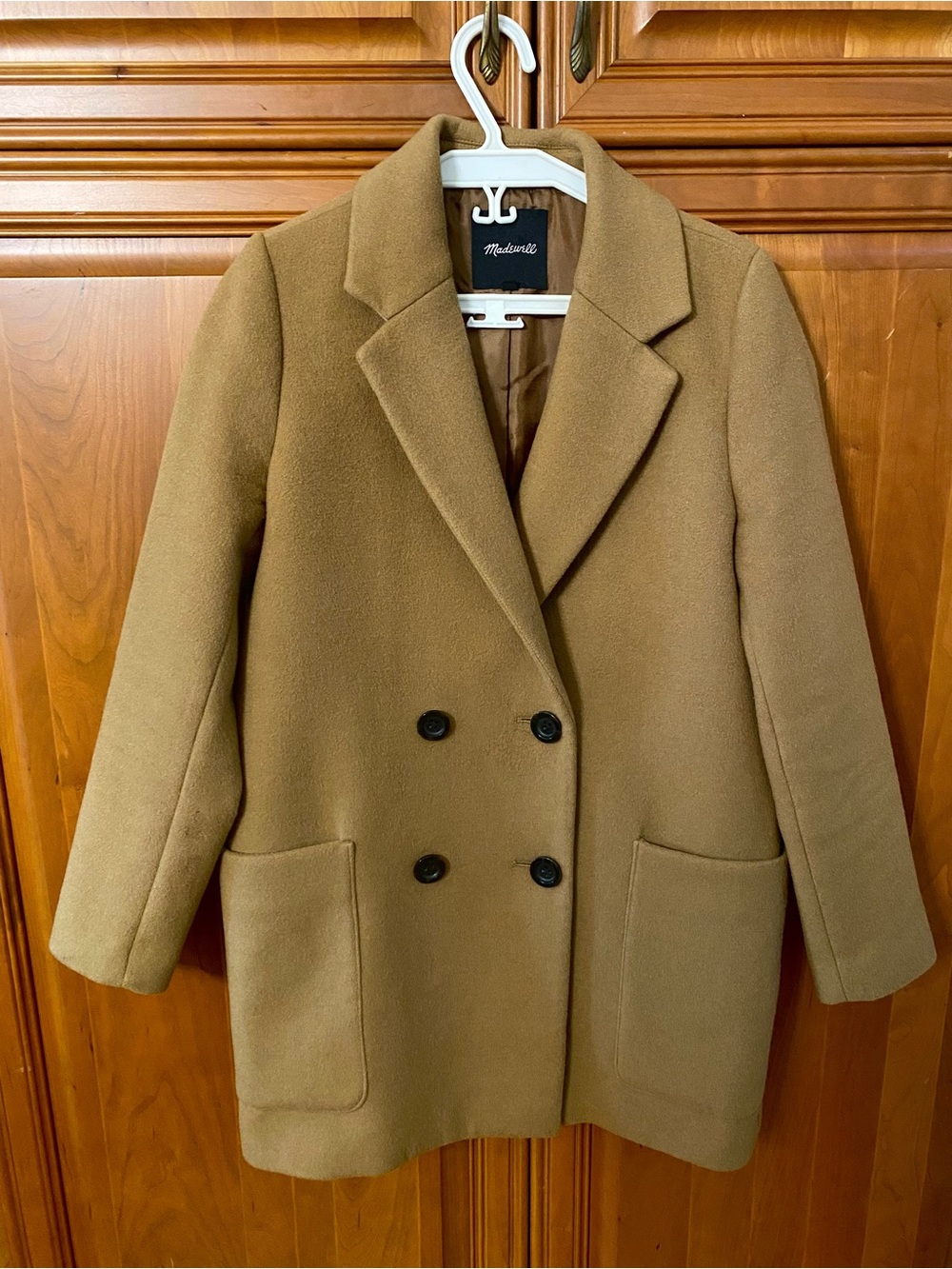 Madewell Hollis Double-Breasted Wool Blend Coat - Size S